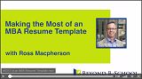 Making the Most of an MBA Resume Template